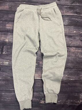 Puma Modern Basics Grey Tonal Logo Jogger Sweatpants